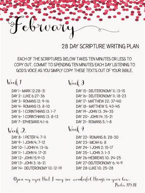 Found on Google from Scripture writing plans