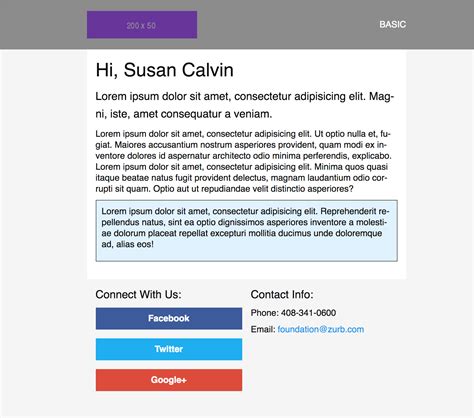 Foundation Email Templates