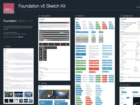 Foundation V5 Ui Kit Sketch Freebie Download Free Resource For Sketch Sketch App Sources