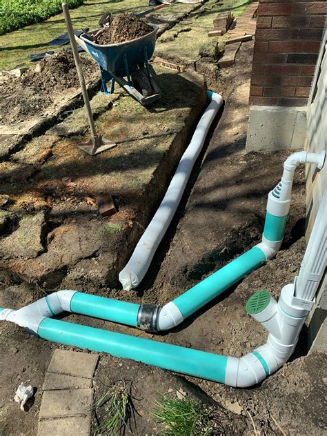 Foundation french drain. My crew and I talked about it and whoever came up with that, the marketing team that came up with that, they never put it in a French drain and they work behind a desk. For drainage systems in southeastern Michigan, give us a call at 248-505-3065 . 