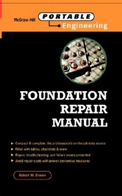 Foundation repair manual robert wade brown. - L' europe au jour le jour..
