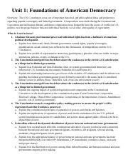 Foundations of american democracy worksheet.  AP U.  Constitution. By exa...