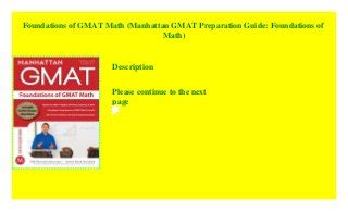 Download Foundations Of Gmat Math By Manhattan Prep