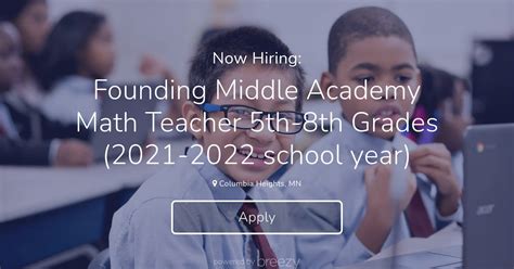 Founding Math Teacher - Middle School - Stockton (23-24) ($7,000 …