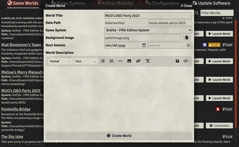 Foundry vtt ownership configuration.  This window will allow a Gamemaster to create, ...