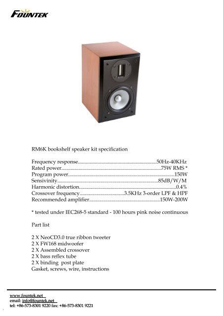 Fountek - Madisound Speaker Components, Inc.