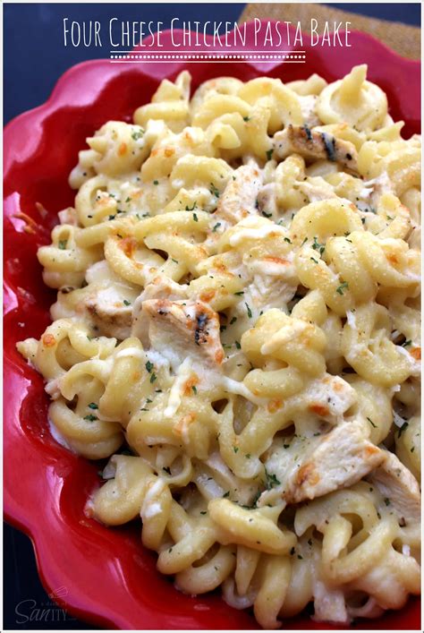 Four Cheese Chicken Pasta Bake - Dash of Sanity