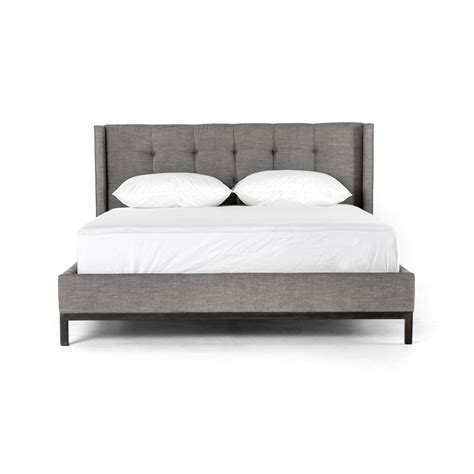 Four Hands Newhall Bed Harbor Grey Upholstery - CLAYTON …