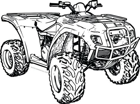 Four Wheeler Coloring Sheets