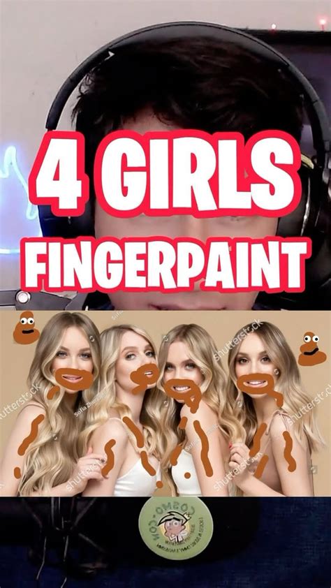 Four girls finger paint video.  The fourth in a set or sequence.  Discover...