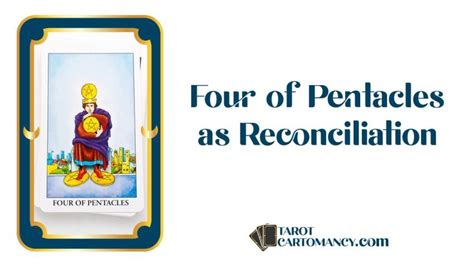 Overall, the Four of Pentacles reminds us that reconciliation is not always easy but is worth pursuing for our own growth and well-being. Through practicing empathy, forgiveness, letting go of control or possessiveness, we can foster understanding and rebuild broken connections.. 