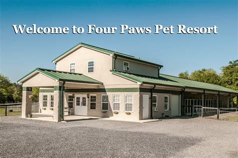 Four paws pet resort. 4 PAWS Community Center is a luxury pet resort, daycare, grooming, and training facility that provides high quality care for dogs, cats, and the families who love them. Our professionally trained and passionate staff is committed to the safety and well-being of your pets. Our modern facility offers luxury accommodations, large indoor and outdoor play areas, and webcams for … 