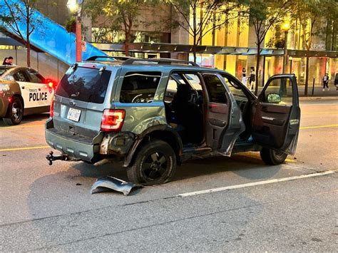 Four people in custody after collision in Bremner Boulevard and Lower Simcoe Street area