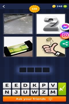 4 pics 1 word level 734. We update our database every day with new answers. You are important to us and that's why we will do our best to provide you the correct 4 pics 1 word answers. Please use the vote system to tell if this was the correct answer for you. Have something to say ?. 