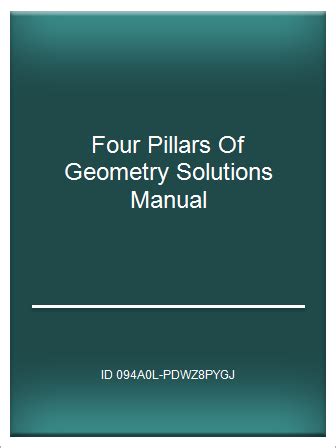 Four pillars of geometry solutions manual. - Harley heritage softail 1995 flstc manual.