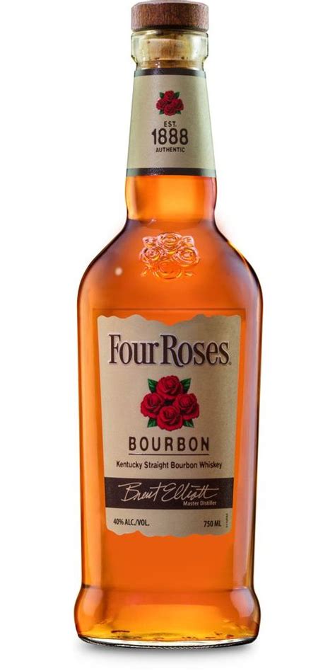 Four roses yellow label. Bourbon: Four Roses Yellow Label. Proof: 80. Age: NAS. Price: On sale for $18.99 in PA. Color: Light amber. Nose: Some rye spice, apples, light vanilla. Taste: Rye spice becomes a little more prominent. A little bit of apple, but not as much as the smell would suggest. Caramel and vanilla. 