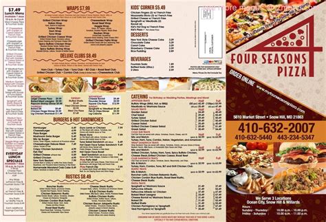 Explore the delicious menu from 4 Seasons Pizzeria in Peterlee, SR