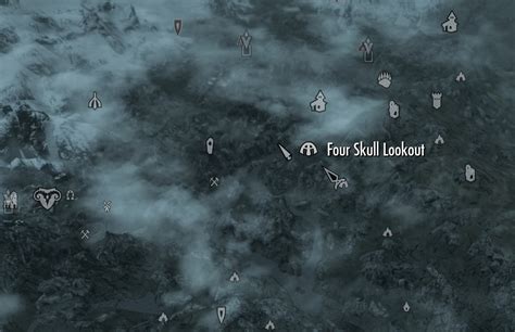 Four skull lookout location. To move to the desired location, type in to the console: coc <ID> - Center on Cell, where ID is the locations id found in the list below. ... Four Skull Lookout: FourSkullLookoutExterior01 Gloomreach: GloomreachExterior Gloomreach01 Gloomreach02 Hag Rock Redoubt: HagRockRedoubt01 HagRockRedoubtExterior HagRockRedoubtExterior02 