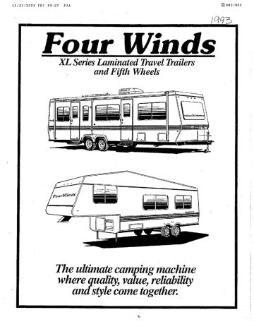 Four winds motor home owners manual 1993. - Industria liviana de bolivia frente a la nueva política económica..