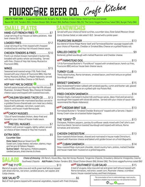 Fourscore beer co menu. Things To Know About Fourscore beer co menu. 