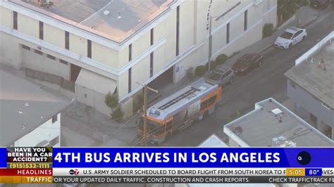 Fourth bus carrying migrants from Texas arrives in Los Angeles 