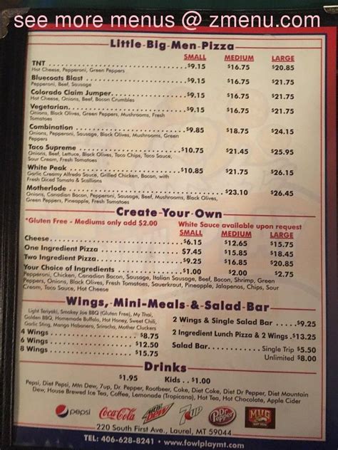 Fowl Play Sports Bar and Casino - Zmenu