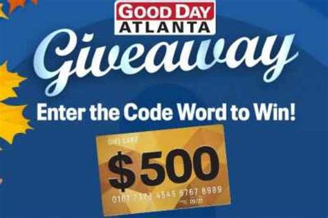 Fox 5 atlanta contest code word. Fox 5 Good Day Atlanta Giveaway 2022.!! 