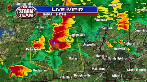 Fox 5 atlanta weather radar. ATLANTA - Severe thunderstorms and gusty winds left behind a trail of damage across north Georgia on Friday.. The FOX 5 Storm Team had been tracking the severe weather that prompted several ... 