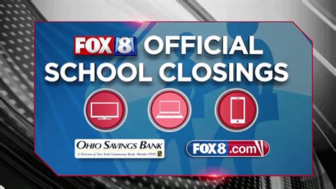 Fox 8 closings. Here is the list of Fox 8 Cleveland School Closings today. Fox 8 School Closings blanket Cleveland as horrible weather enters the region. The last Fox 8 School Closing list covered on LALATE was almost exactly one year ago today, when poor weather hit the area in January 2009. Subscribe to LALATE on YouTube. 