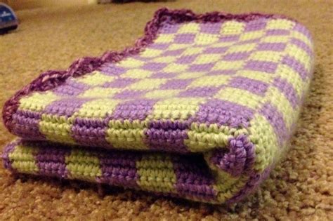 Fox Checker Baby Blanket Pattern