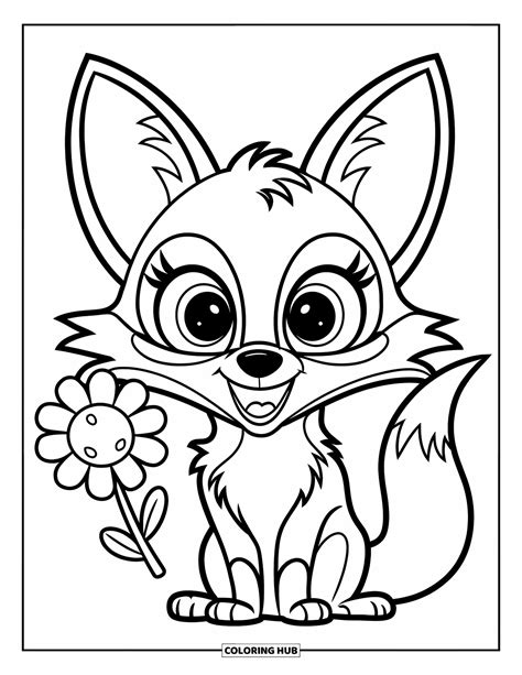 Fox Coloring Shee