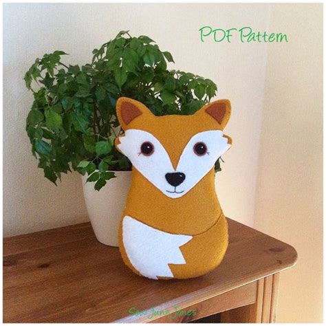 Fox PDF Sewing Pattern and Tutorial Instant Download Easy