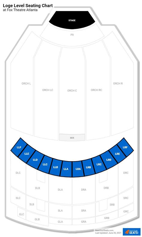 Fox Theatre Seating Chart View Elcho Table