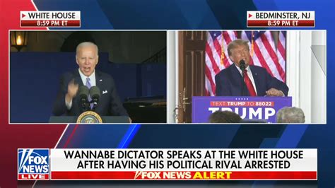 Fox chyron calls Biden ‘wannabe dictator’ after Trump charges