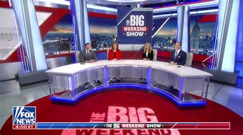 The Big Weekend Show. Plans start at $79.99/mo Additional taxes, fees, and regional restrictions may apply. Watch with free trial. The Big Weekend Show. HD. Rotating panelists discuss the big news of the day and react to the top stories. News/Talk.. 