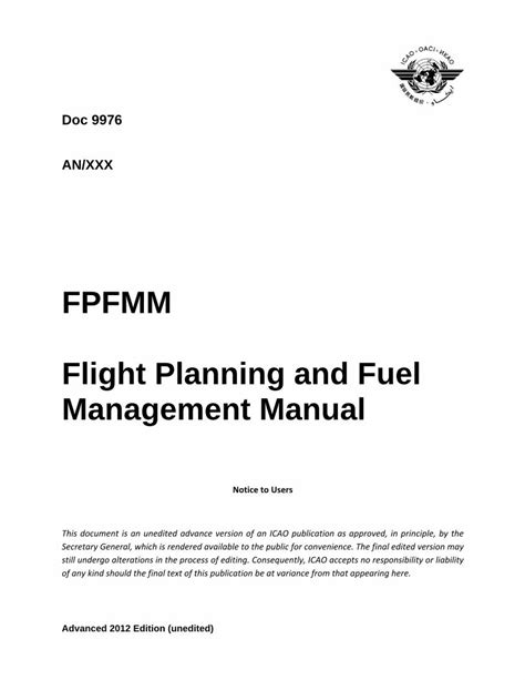 Fpfmm flight planning and fuel management manual. - Si je n'avais pas connu nongache.