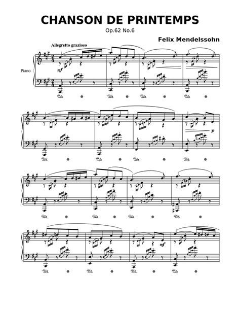 Frühlingslied (chanson de printemps) pour le piano par adolphe henselt. - Literatura e história na américa latina.