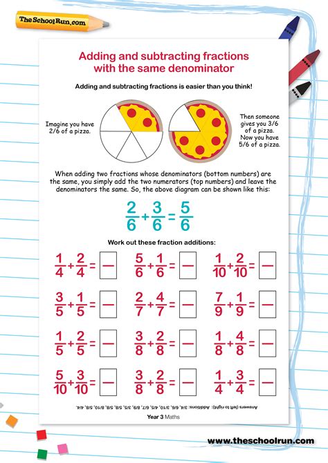 Fraction Adding And Subtracting Worksheet