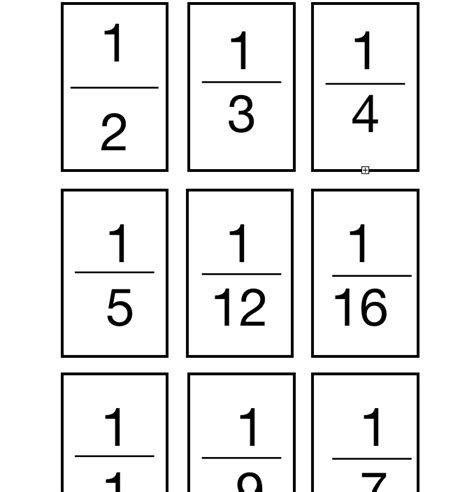 Fractions Cards Unit and NonUnit fractions Teaching Resources