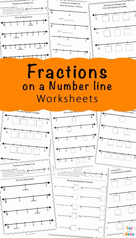 Fractions On A Number Line Worksheets Fun with Mama