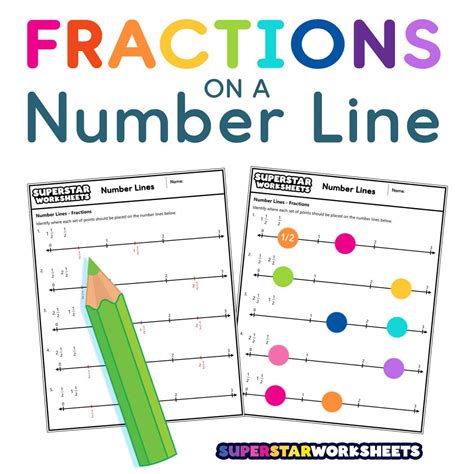 Fractions on a Number Line Superstar Worksheets Worksheets Library