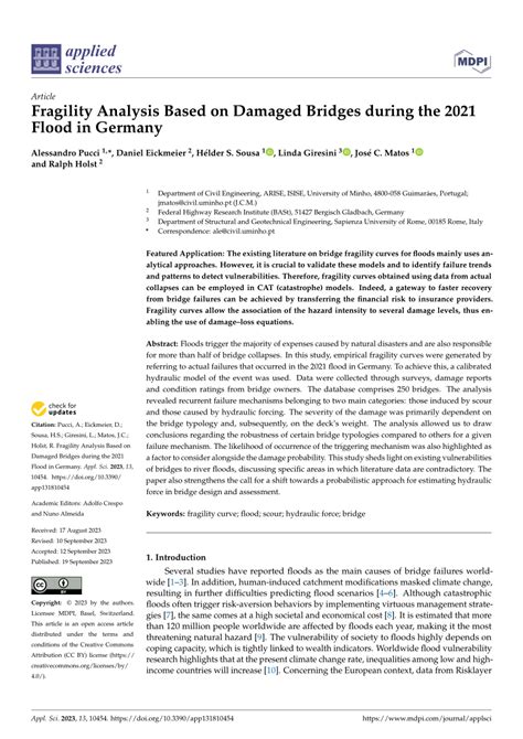 Fragility Analysis of Instream Bridges Subjected to Flood …