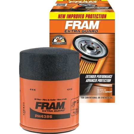 Fram 4386. Buy FRAM Extra Guard PH4386FP, 10K Mile Change Interval Spin-On Oil Filter on Amazon.com and confirm correct fitment online. Skip to main content.us. Delivering to Lebanon 66952 Update location Automotive Parts & Accessories. Select the department you want to search in. Search Amazon ... 