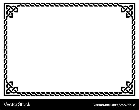 Frame with celtic patterns Royalty Free Vector Image