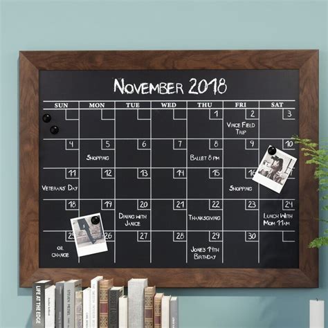 Framed Chalkboard Calendar