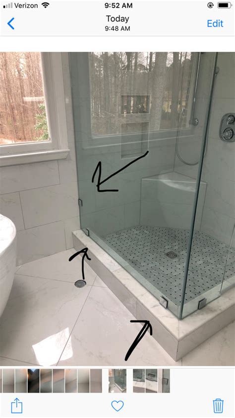 Frameless Shower leaking at Hinges - Houzz