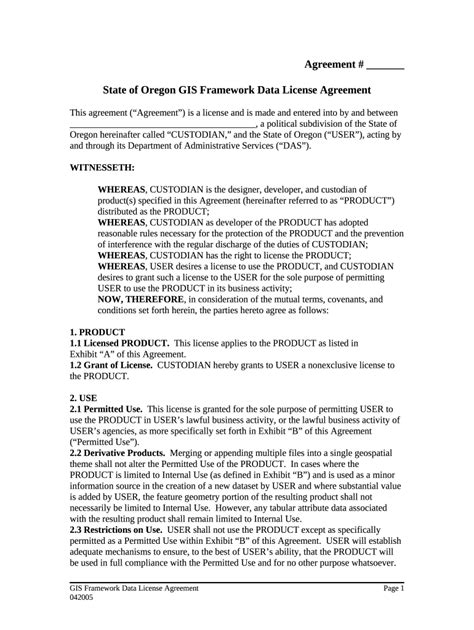 Framework Data License Agreement Doc Template pdfFiller