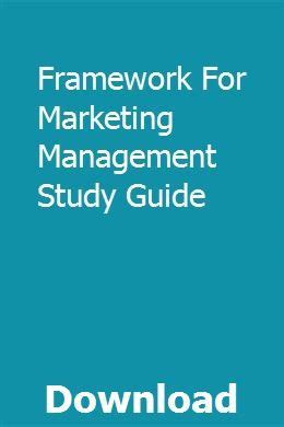 Framework for marketing management study guide. - Dancer s glancer a quick guide to labanotation the method of recording all movement.