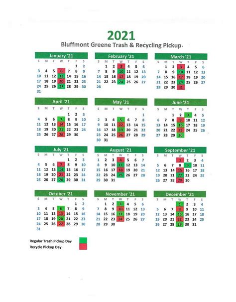 Framingham Trash Pickup Calendar