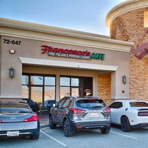 Francesco's Cafe, Rancho Mirage: See 115 unbiased reviews of Francesco's Cafe, rated 4 of 5 on Tripadvisor and ranked #29 of 89 restaurants in Rancho Mirage.